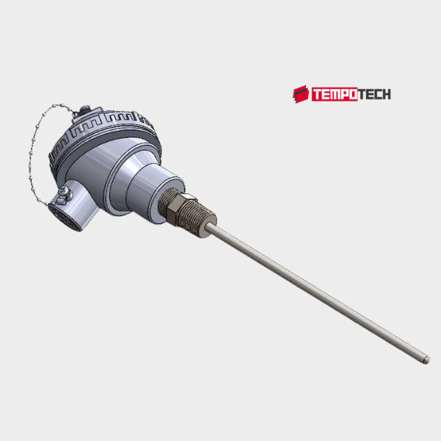 Type J Hex Nipple welded Threaded Thermocouple with Connection Head image 0