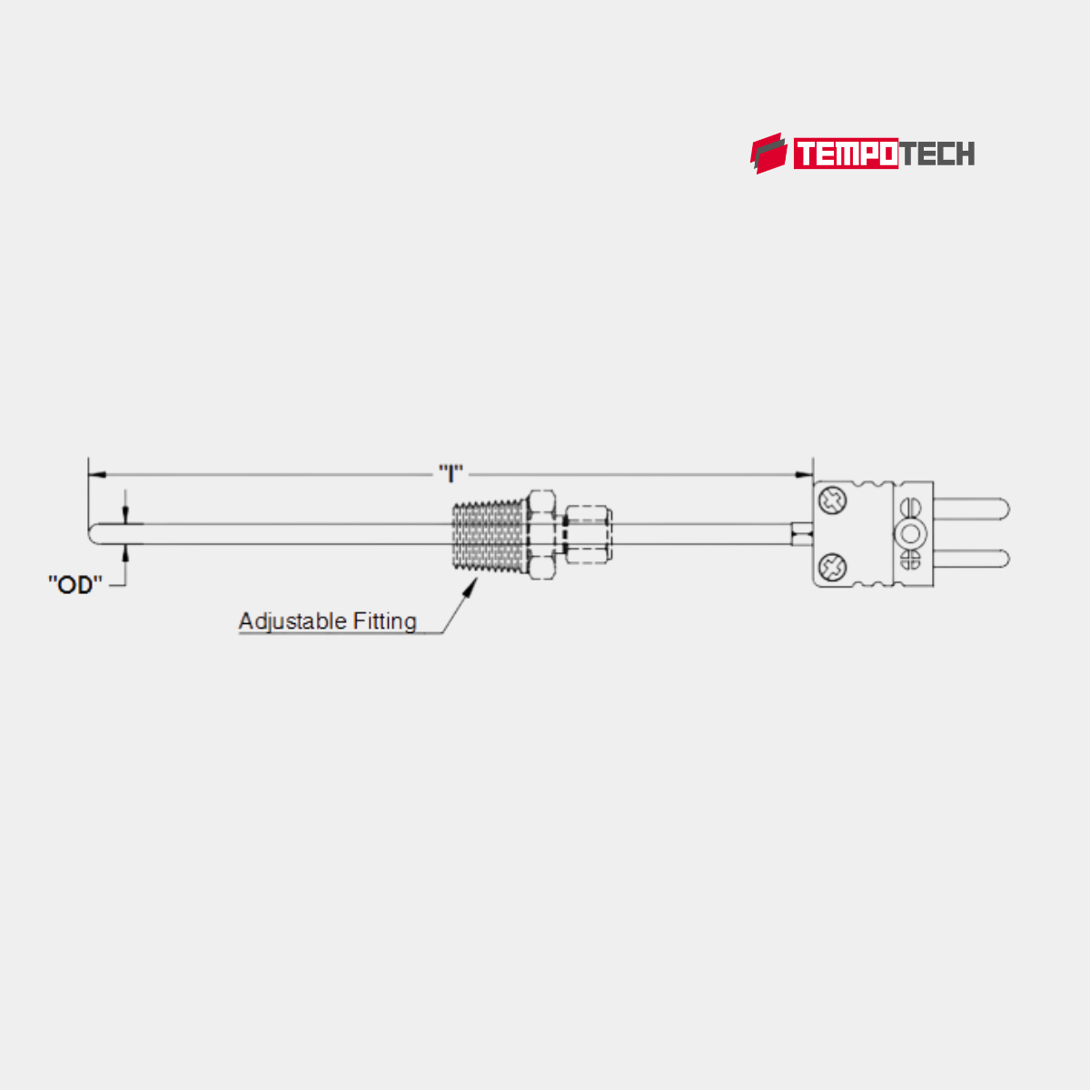 Type J Thermocouple with Standard Plug image 1