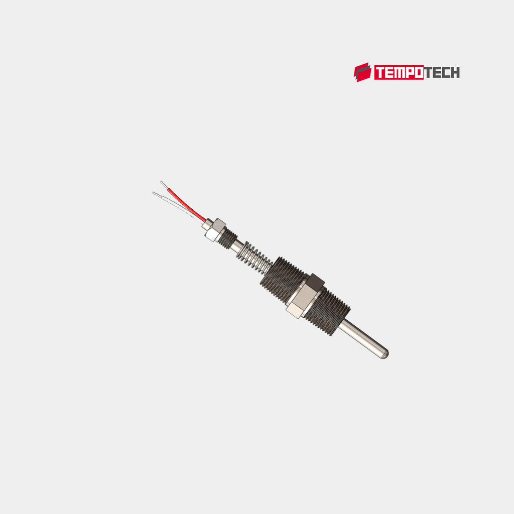 Image 1: Type K Spring Loaded Hex Nipple Threaded Thermocouple